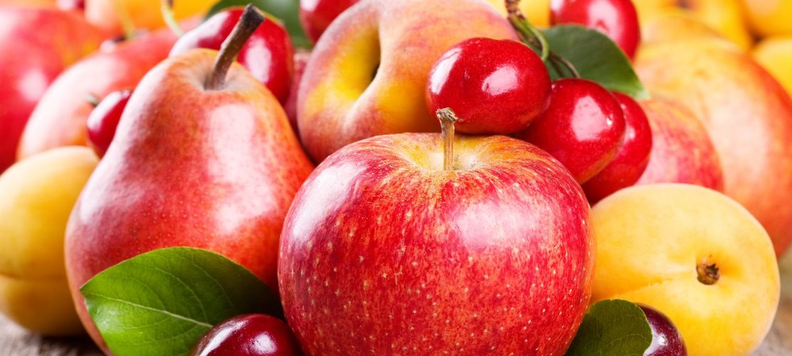 Pêche, pomme, poire, abricot